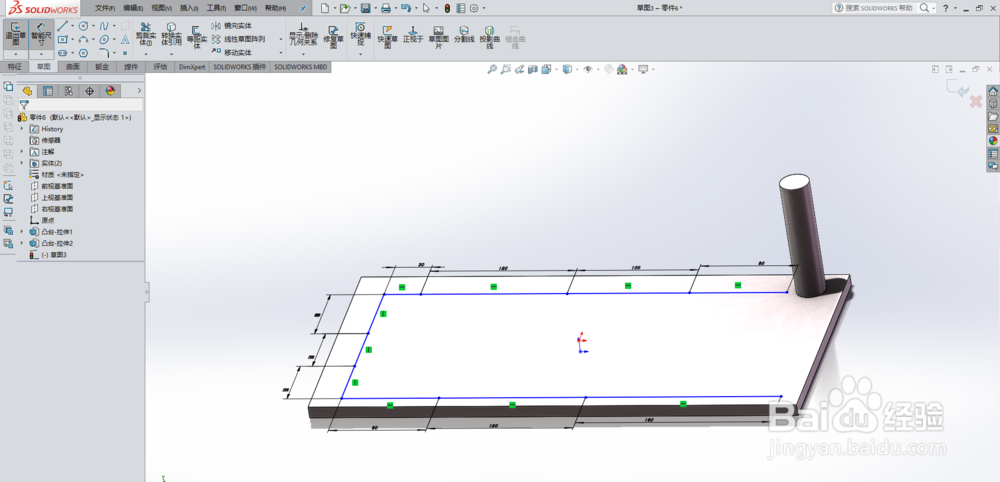 solidworks中，如何阵列不等间距