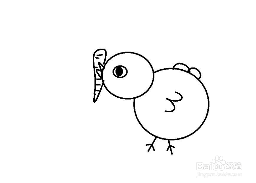 怎样画抢虫子的小鸡