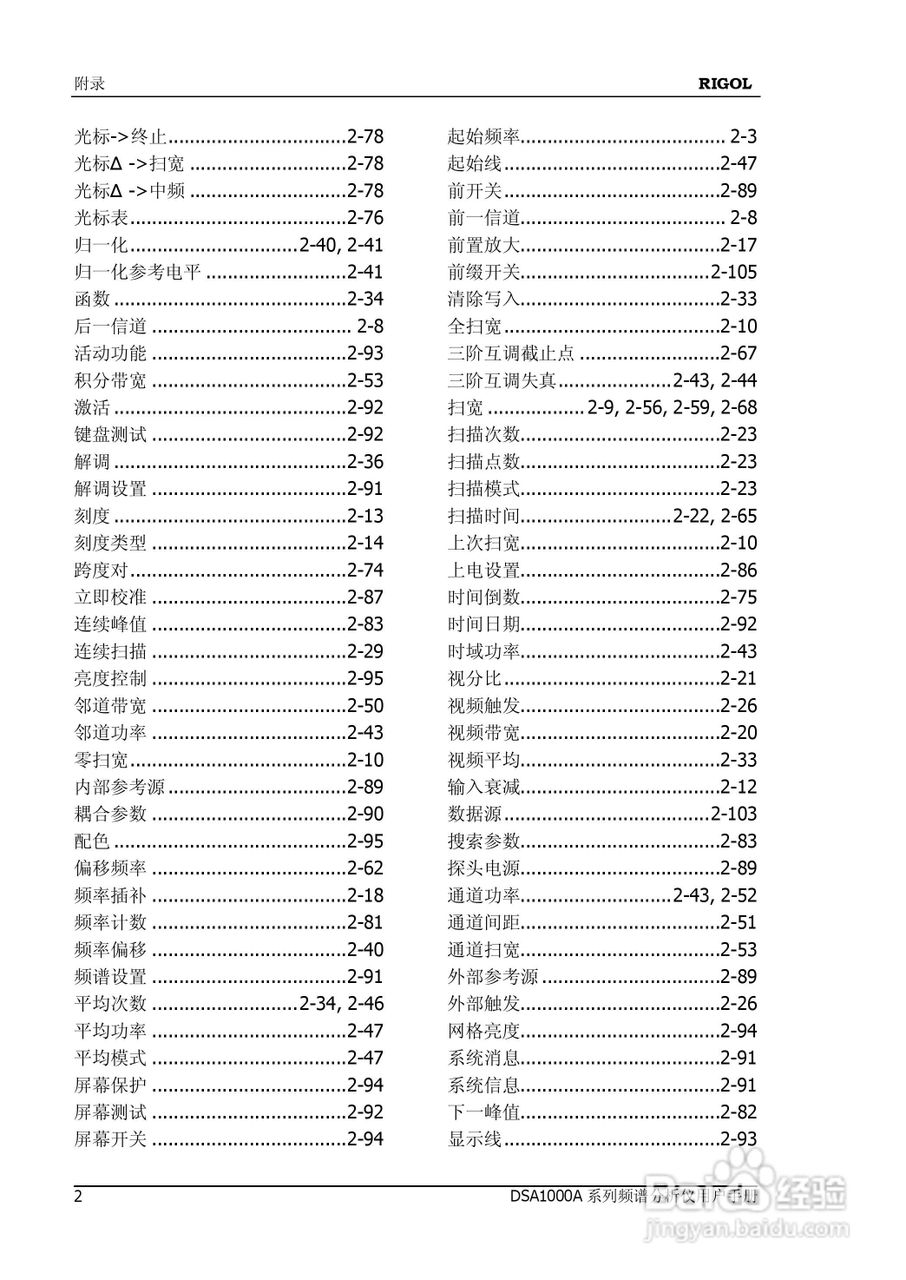 普源DSA1000A系列频谱分析仪说明书:[27]