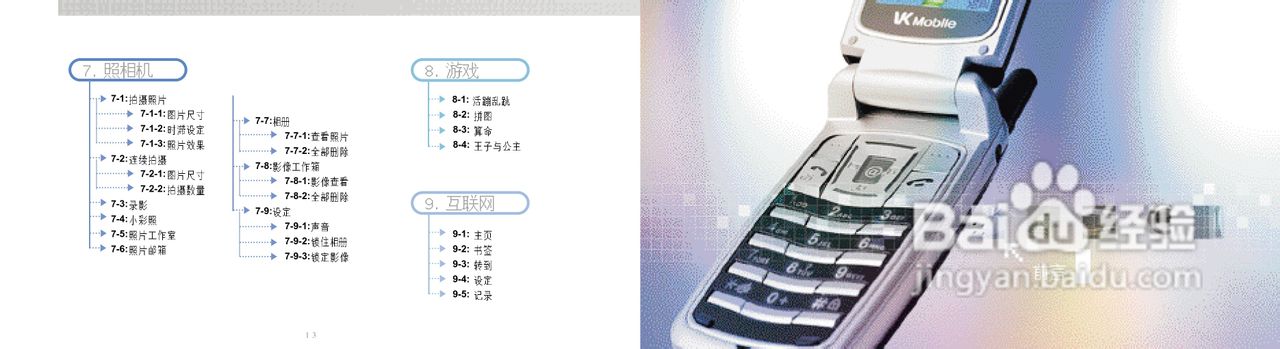 唯开VK518手机使用说明书:[1]