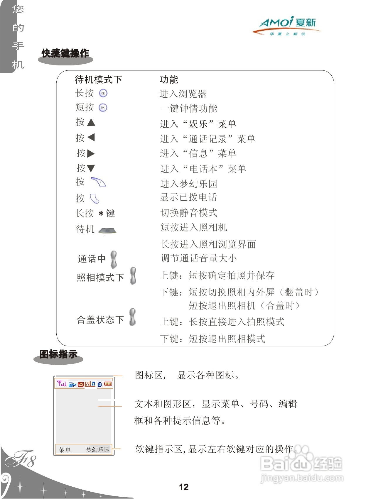 夏新F8手机使用说明书:[2]