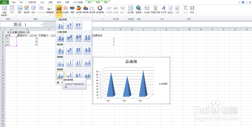 excel簇状棱锥图
