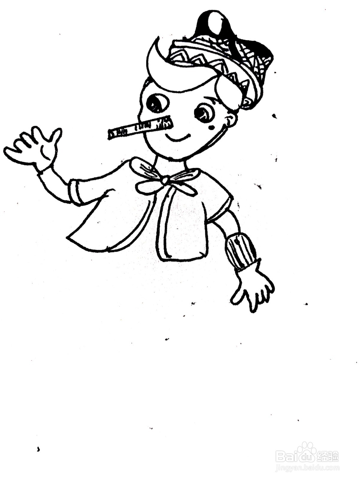 可爱的匹诺曹线描画怎么画