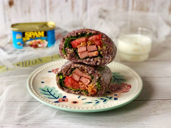 午餐肉杂粮饭团