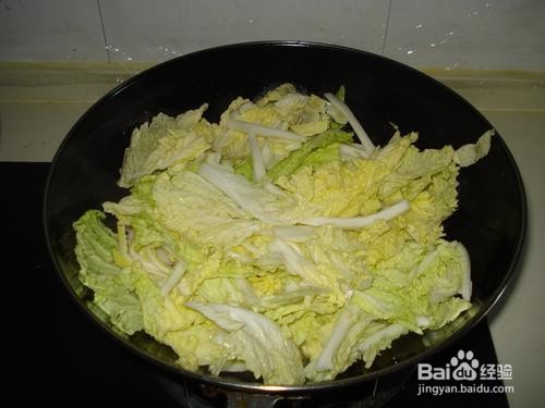 白菜叶爆炒鱿鱼