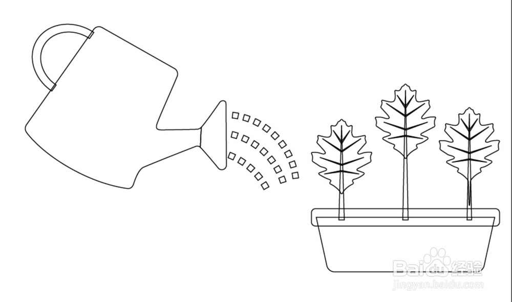 浇花简笔画设计