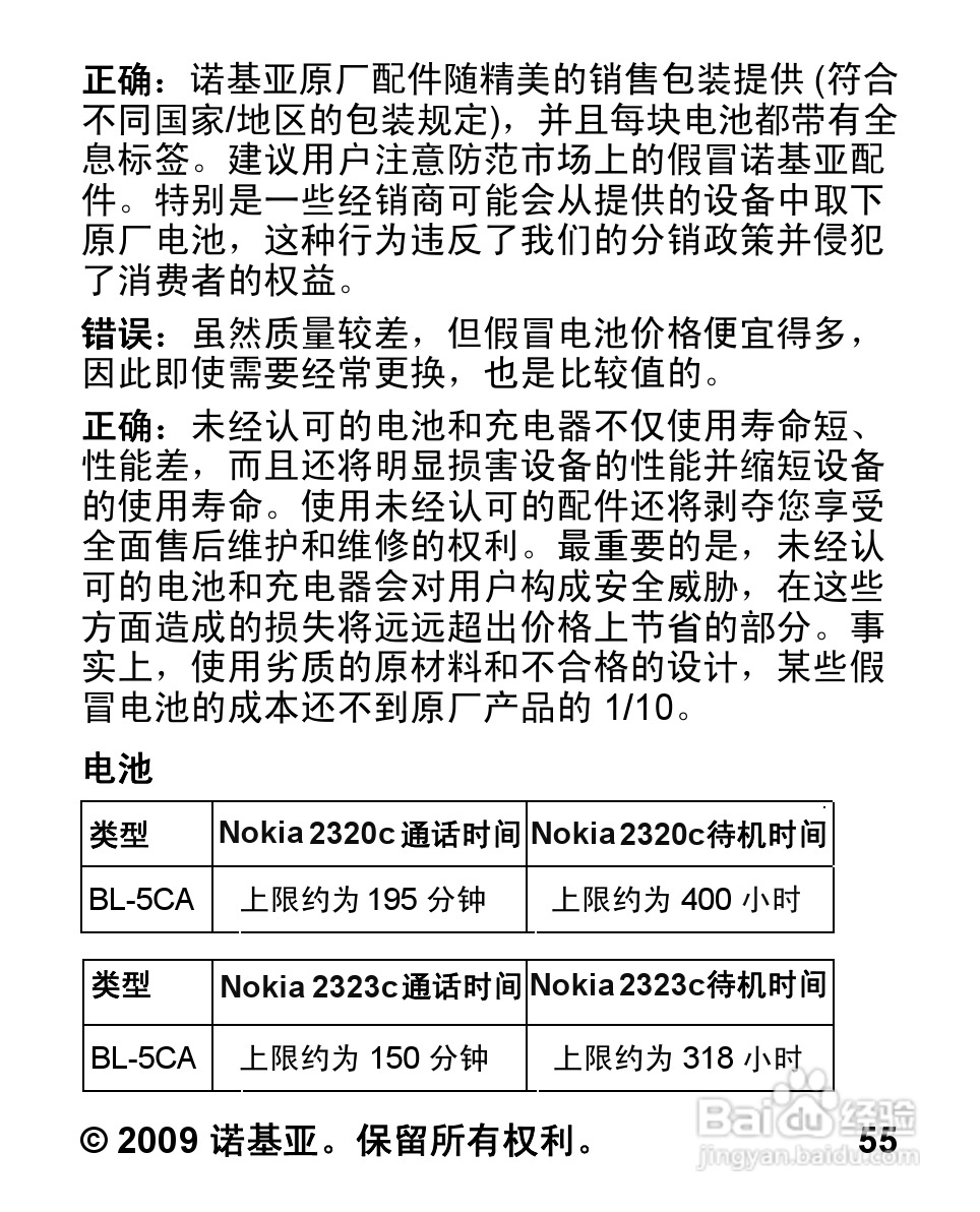 诺基亚2320C手机使用说明书:[6]