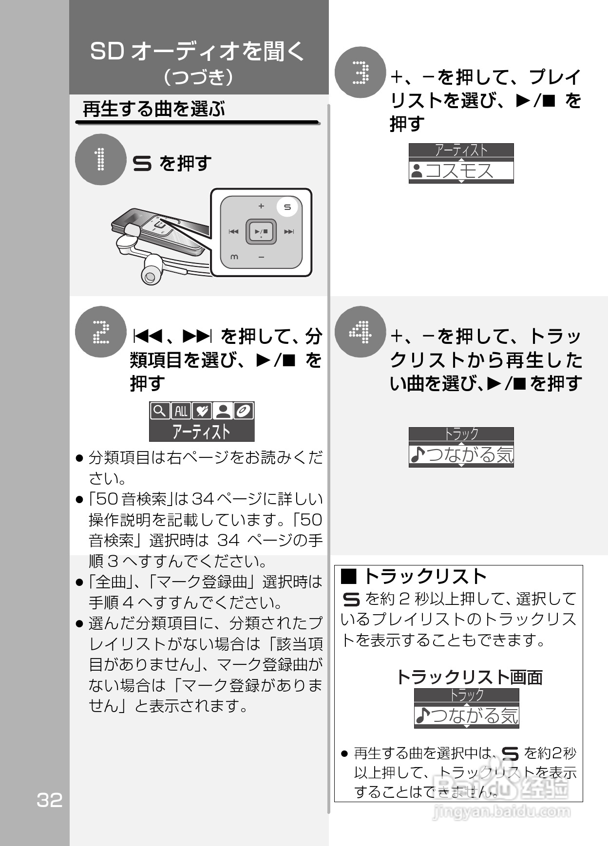Panasonic SV-SD800N/SV-SD400V MP3播放器使用说明书:[4]