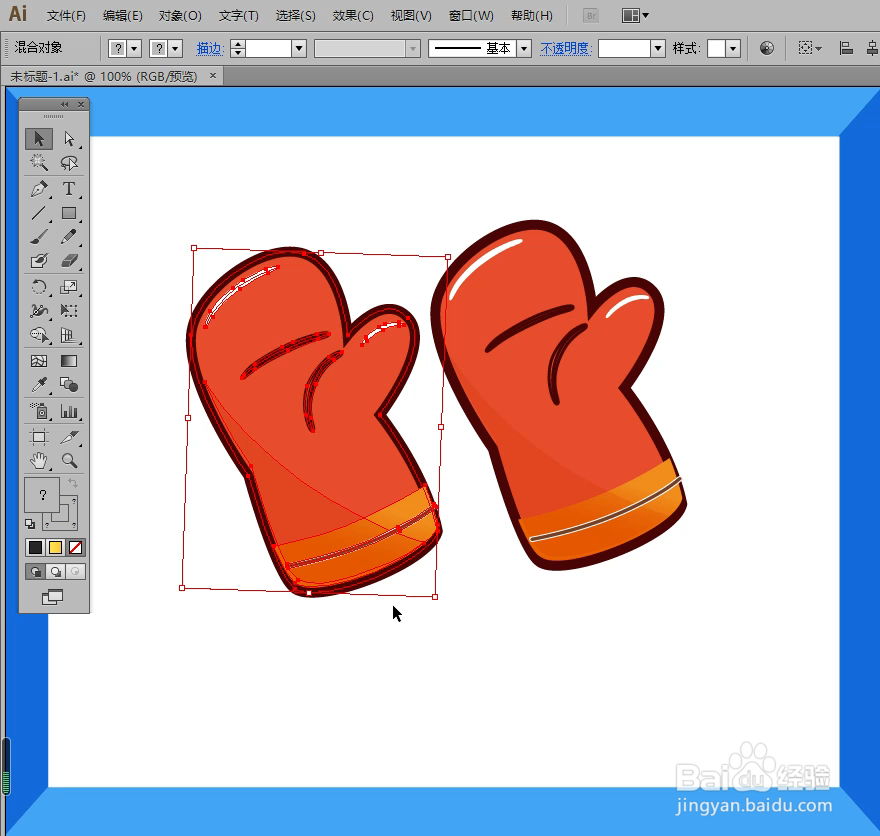 怎样在illustrator中绘制手套小图标