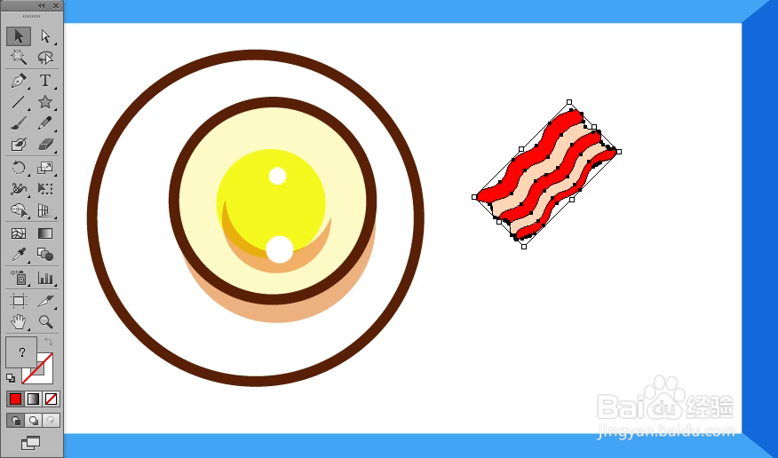 怎样在illustrator中绘制煎蛋小图标