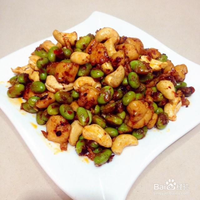 非常简单的腰果鸡丁烩毛豆