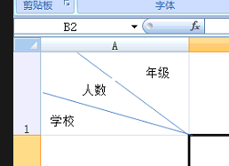 在excel表中如何绘制斜线表头