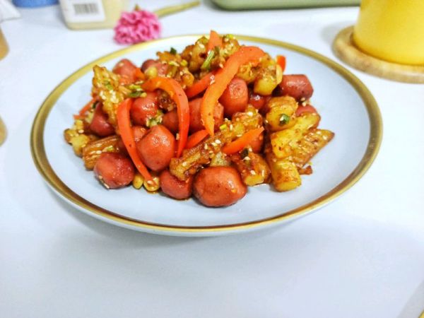 孜然土豆粒粒肠