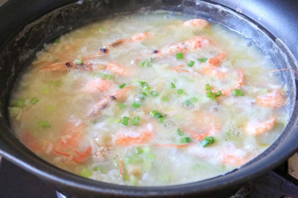 北极虾生虾潮汕海鲜粥