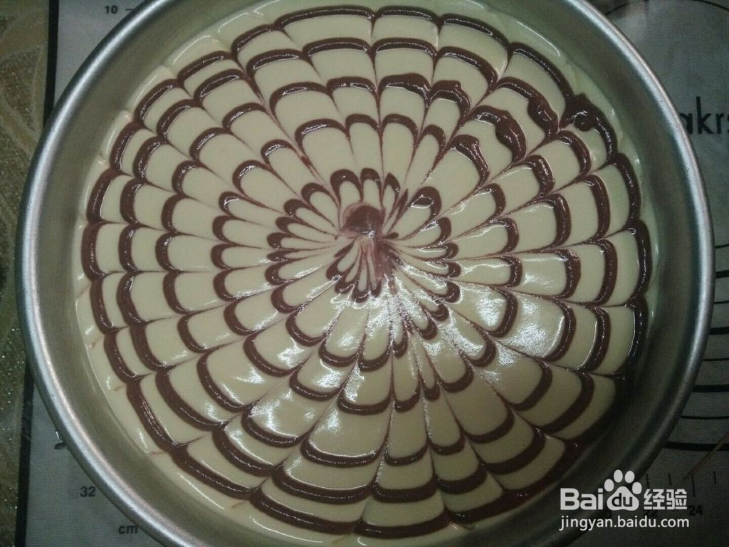 拉花轻乳酪蛋糕+的做法