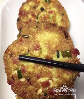 营养鸡蛋豆腐饼的做法