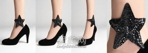 怎样DIY别致脚饰让一双素面高跟鞋变“N”双？