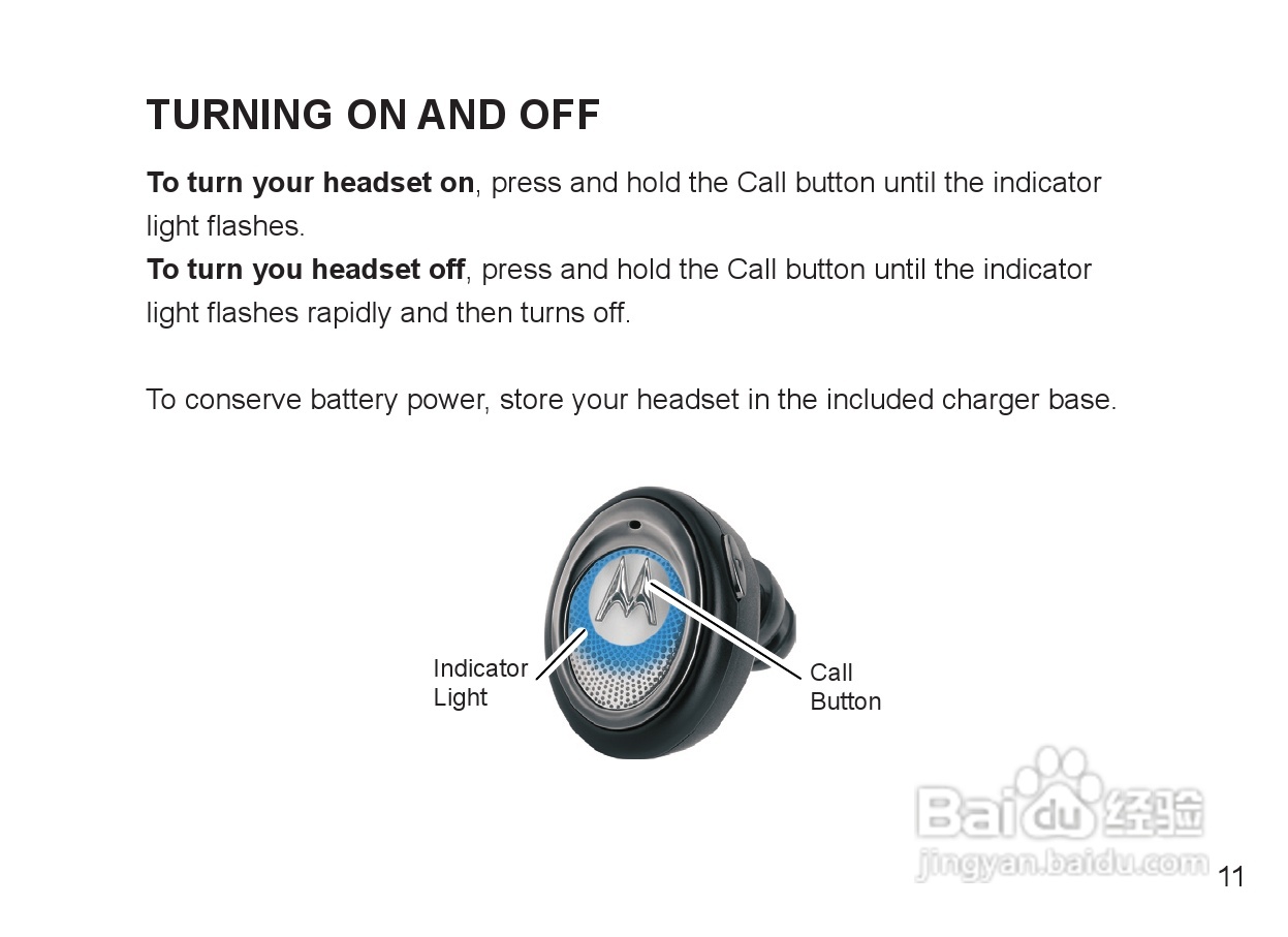 MOTOROLA Miniblue H9迷你型蓝牙耳机说明书:[3]