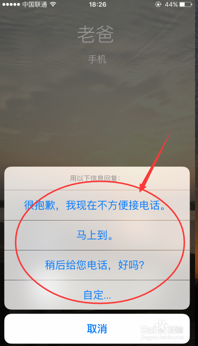 iphone如何拒接电话