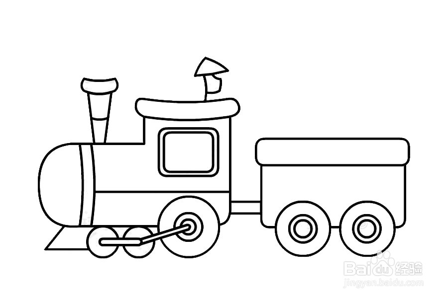 玩具简笔画小火车图片