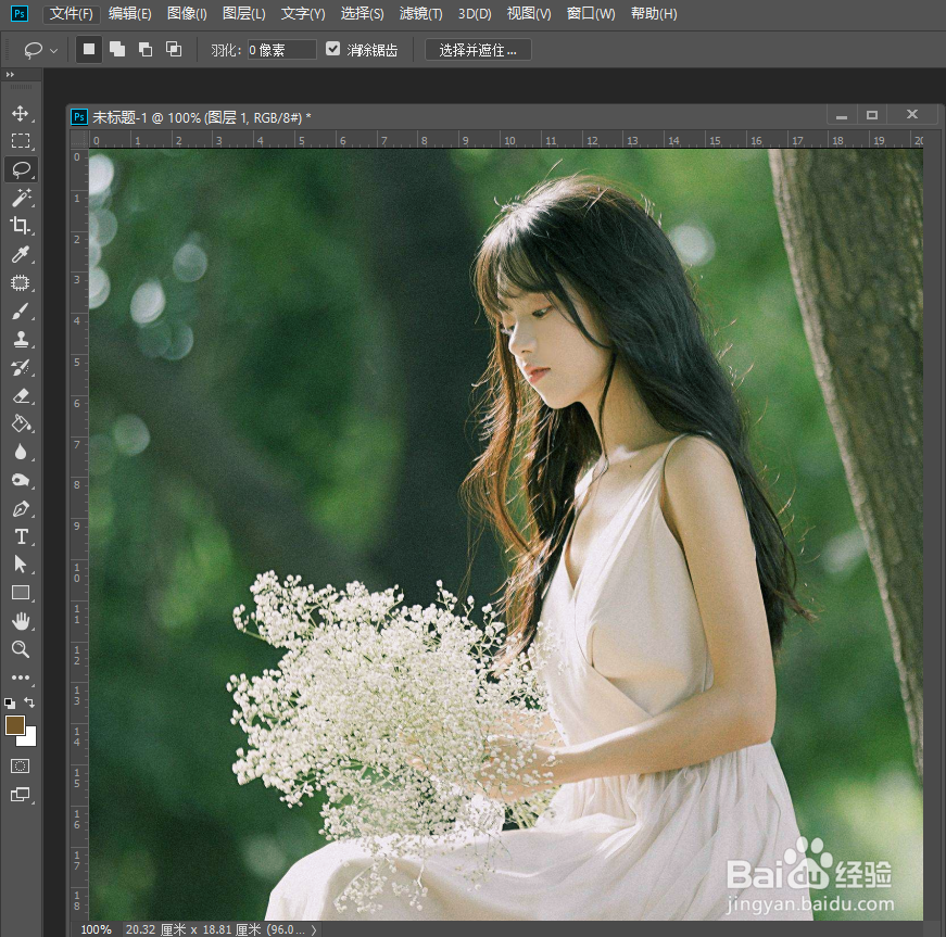 PS利用抽出工具抠图照片中人物头发丝