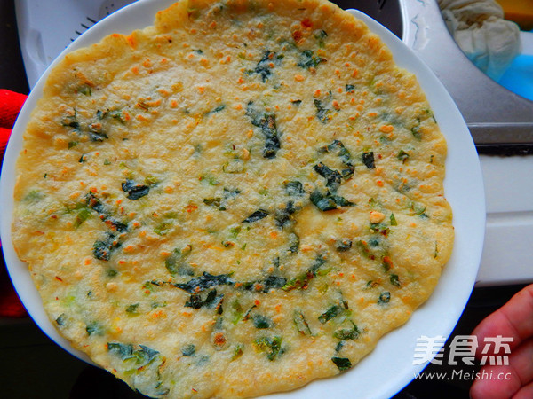 青菜豆渣煎饼