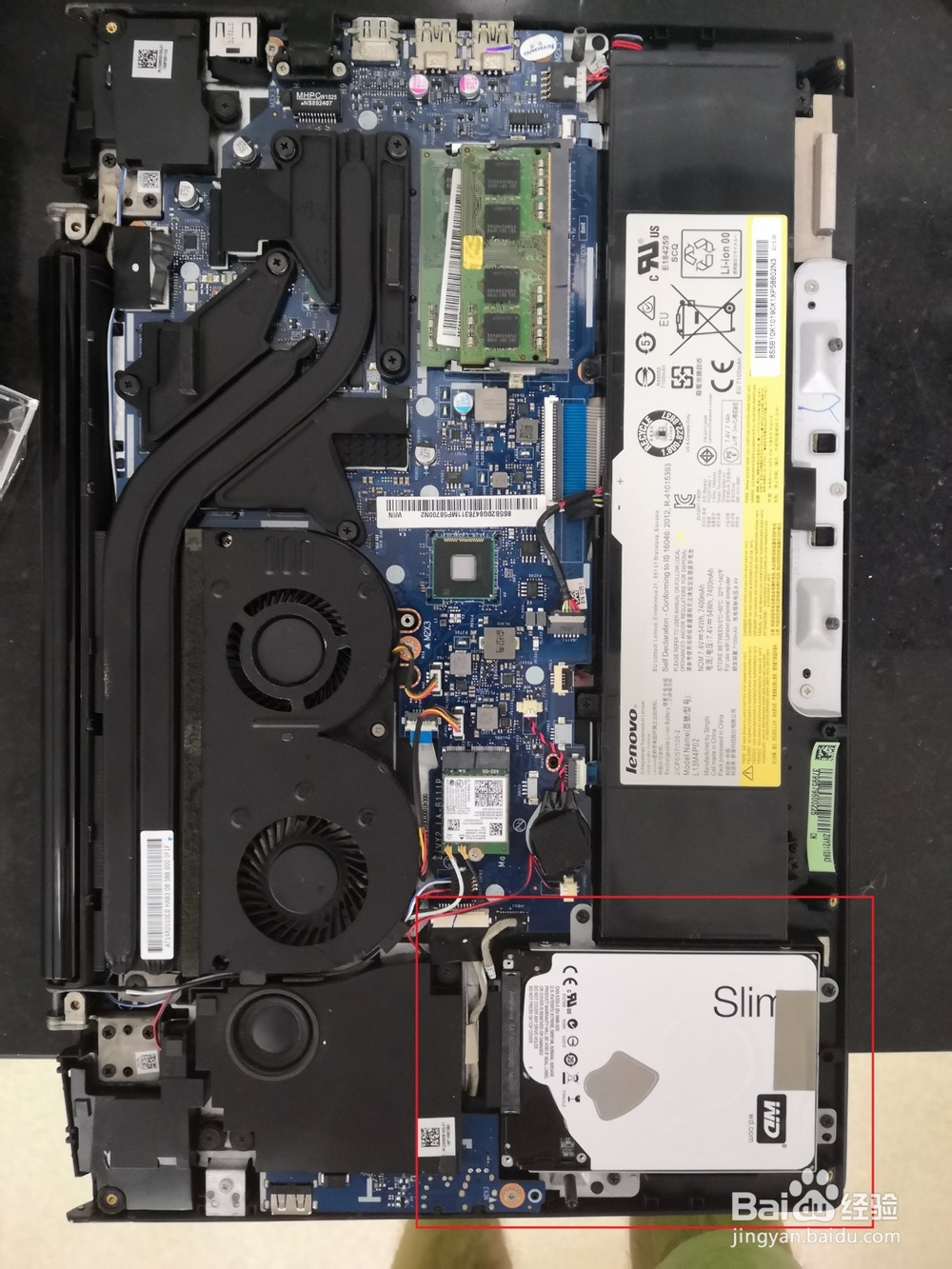 <b>联想Y50-70如何拆下SATA3接口硬盘</b>