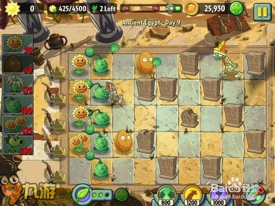 【图解】手机版《植物大战僵尸2》埃及第九关