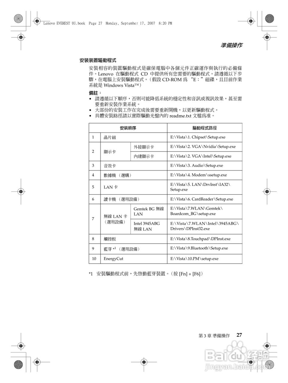联想Lenovo 3000 G400笔记本电脑使用说明书:[4]