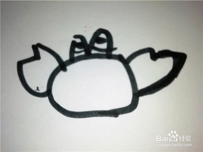 怎么样用简笔画画可爱的螃蟹