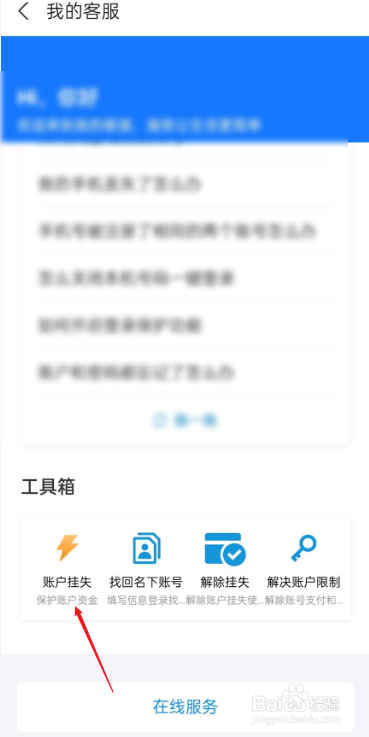 支付宝如何进行账号挂失