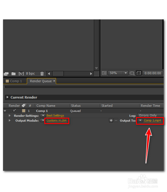 Adobe After Effects CC如何输出MP4格式视频