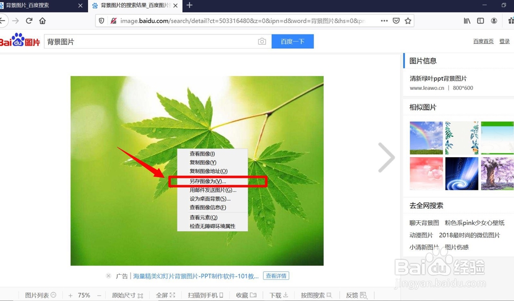 怎样保存网页上的背景图片