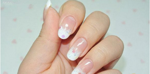 雪花法式美甲教程