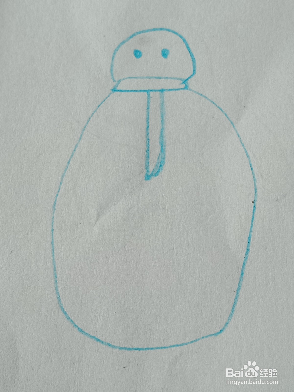 小雪人的简笔画