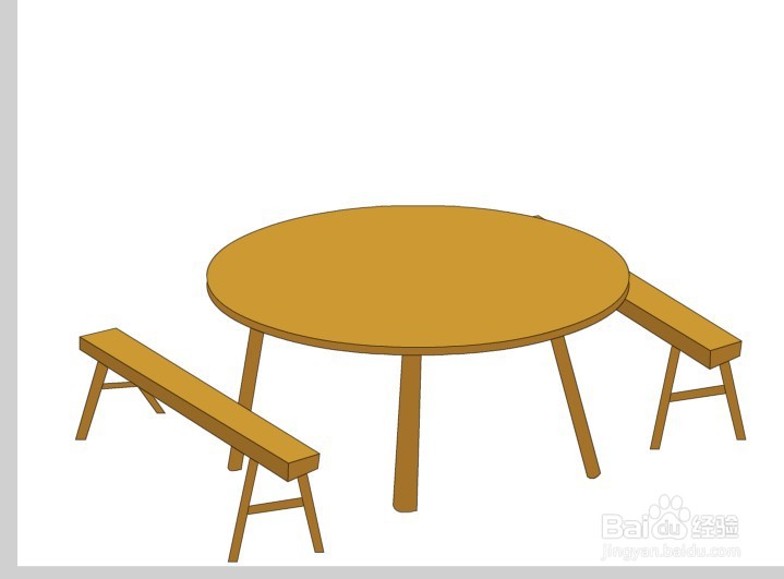 flash如何绘制一个老旧桌子板凳