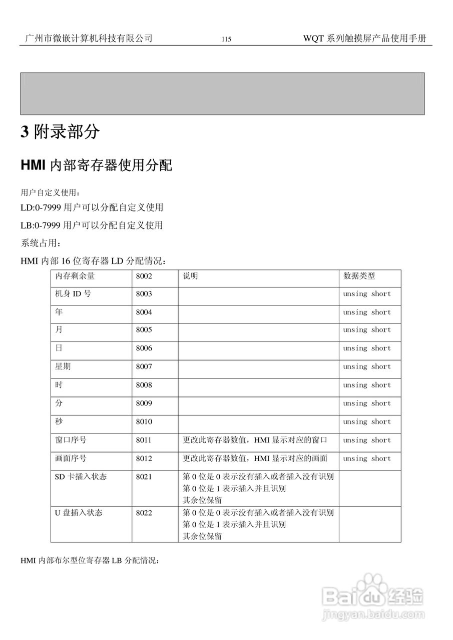 微嵌触摸屏WQT-T8048-070型使用说明书:[12]