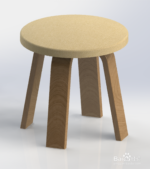 SolidWorks如何画圆头木椅