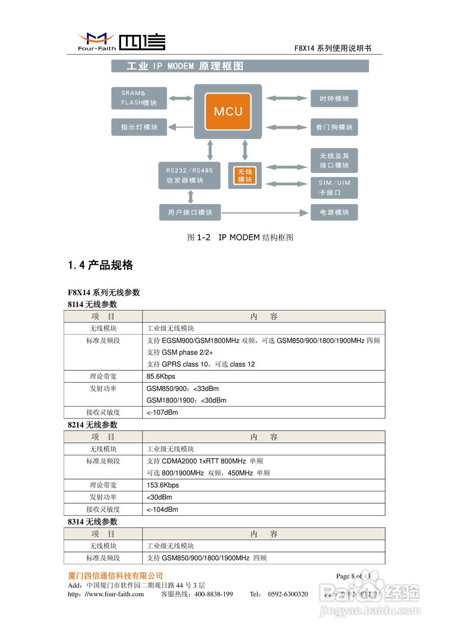 四信F8614 IP MODEM使用说明书:[1]
