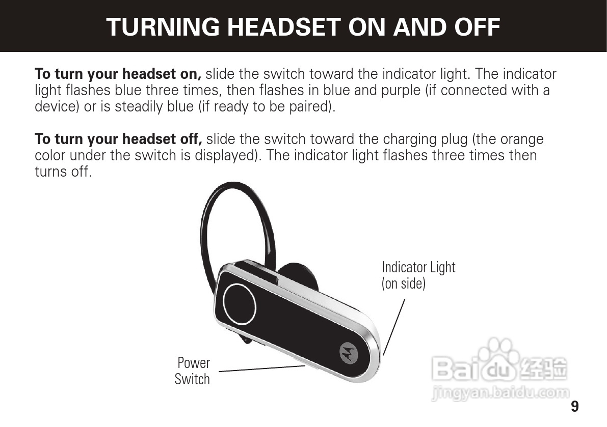 摩托罗拉H620蓝牙耳机使用说明书:[1]
