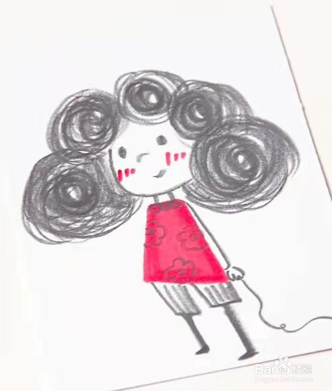 今天和大家分享一下画卷发小女孩的简单方法.