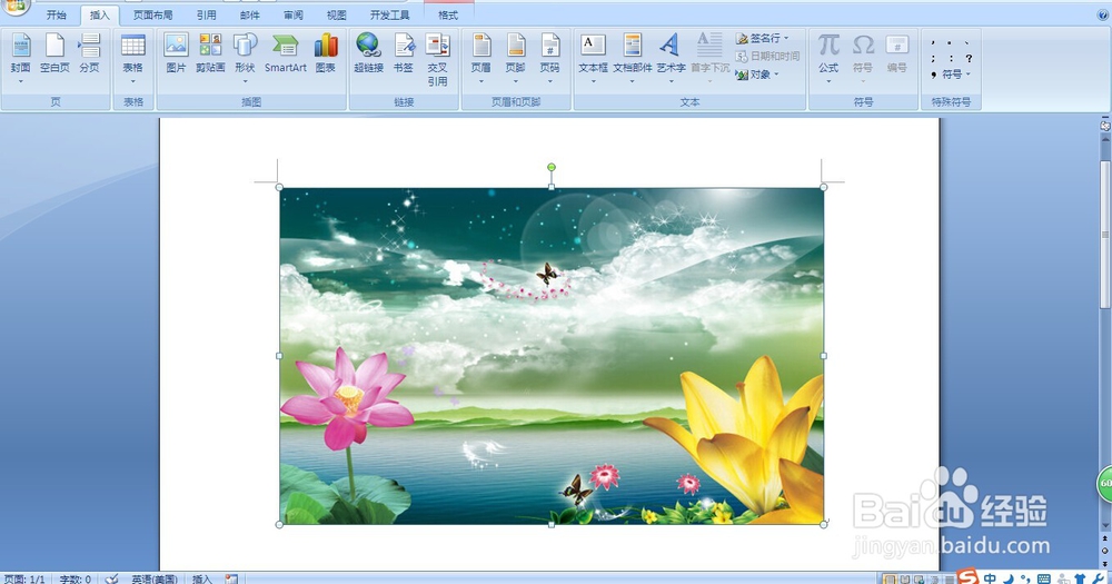 word2007中改变图片大小而且不变形