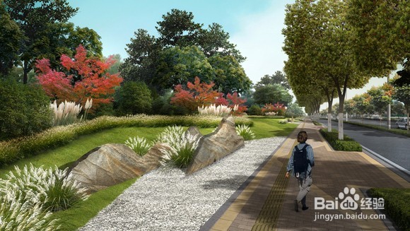 道路绿化效果图设计具有哪些功能性？