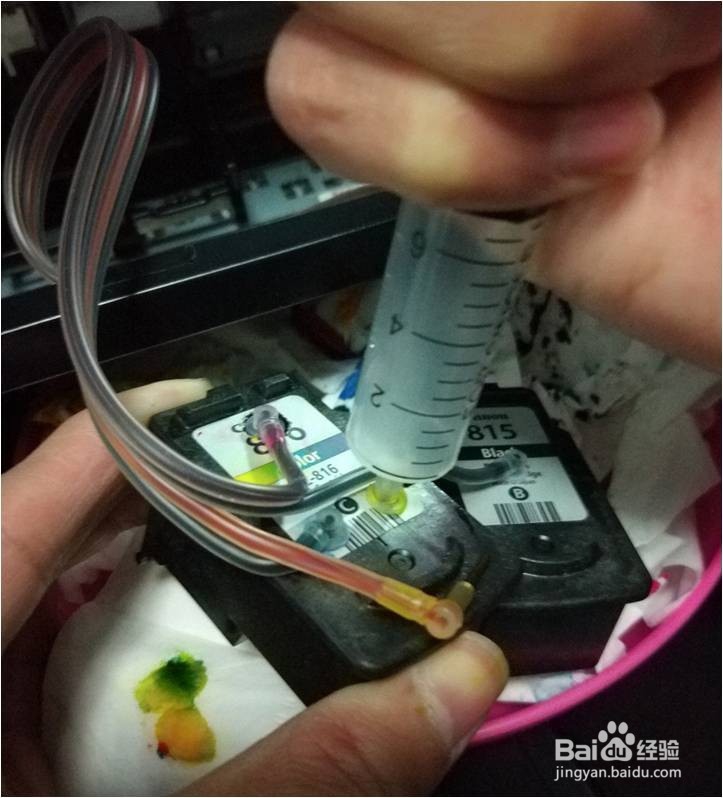 佳能MP288连供黄色不出墨的墨盒清洗解决方法