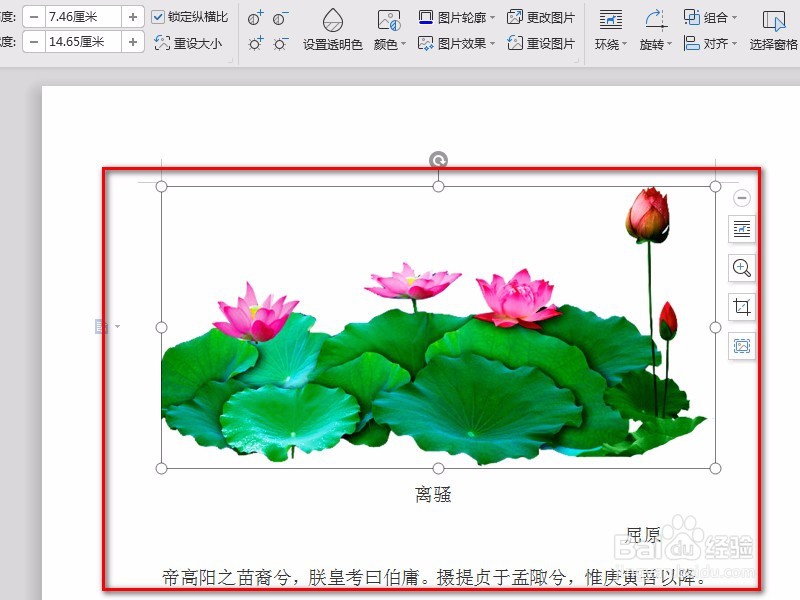 word文档中如何使图片浮于文字之上