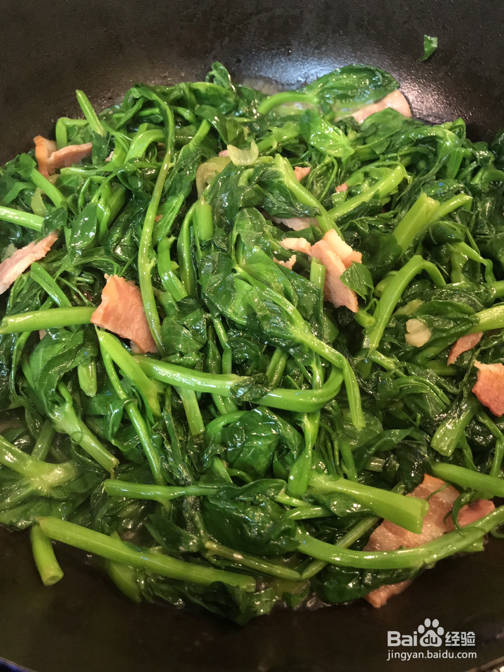 不会剩的培根炝豌豆尖满口