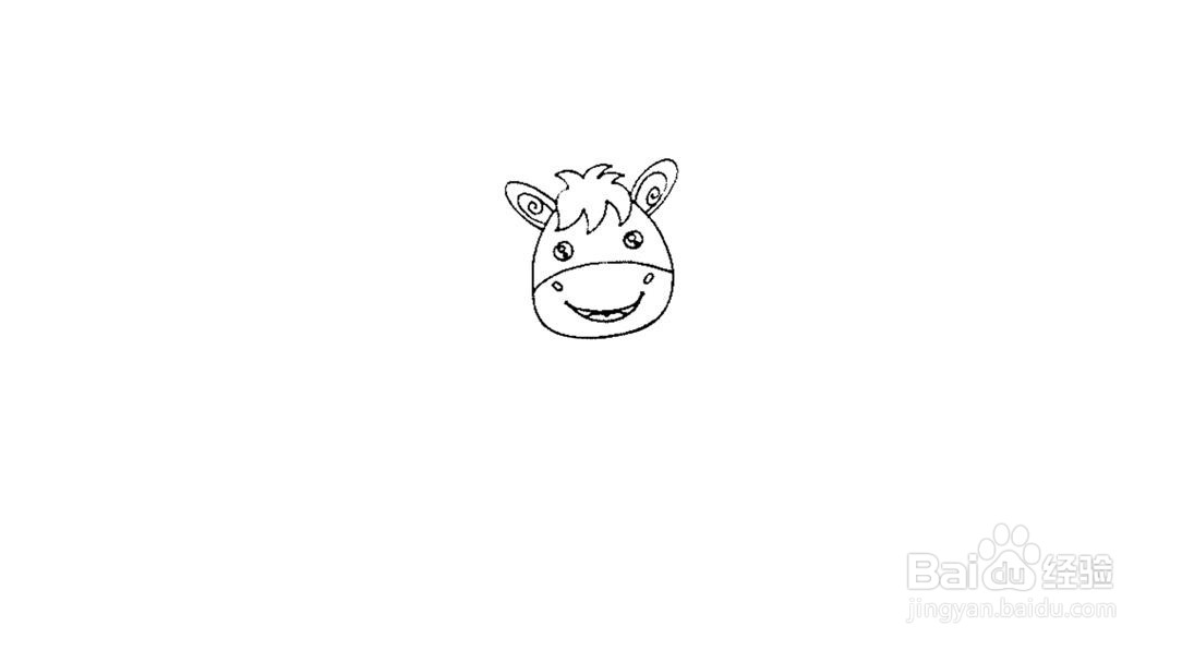 小毛驴简笔画画法教程