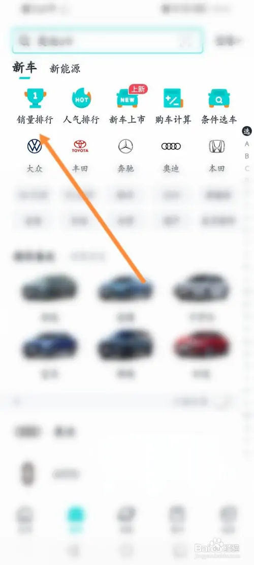 有驾软件如何查看车辆的销量排行信息