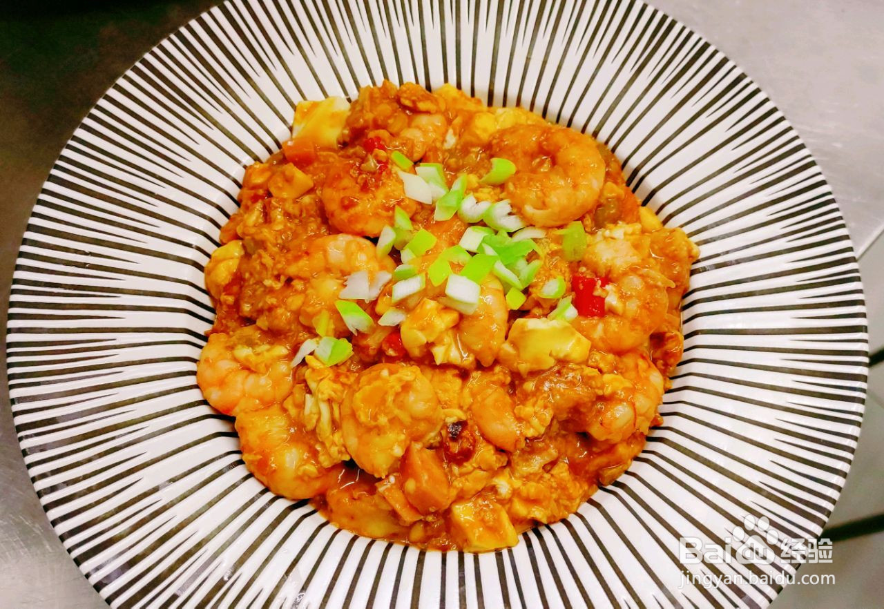 豆腐虾仁抱蛋的做法