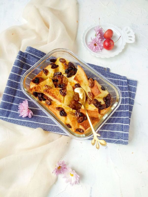 橙香葡萄干面包布丁